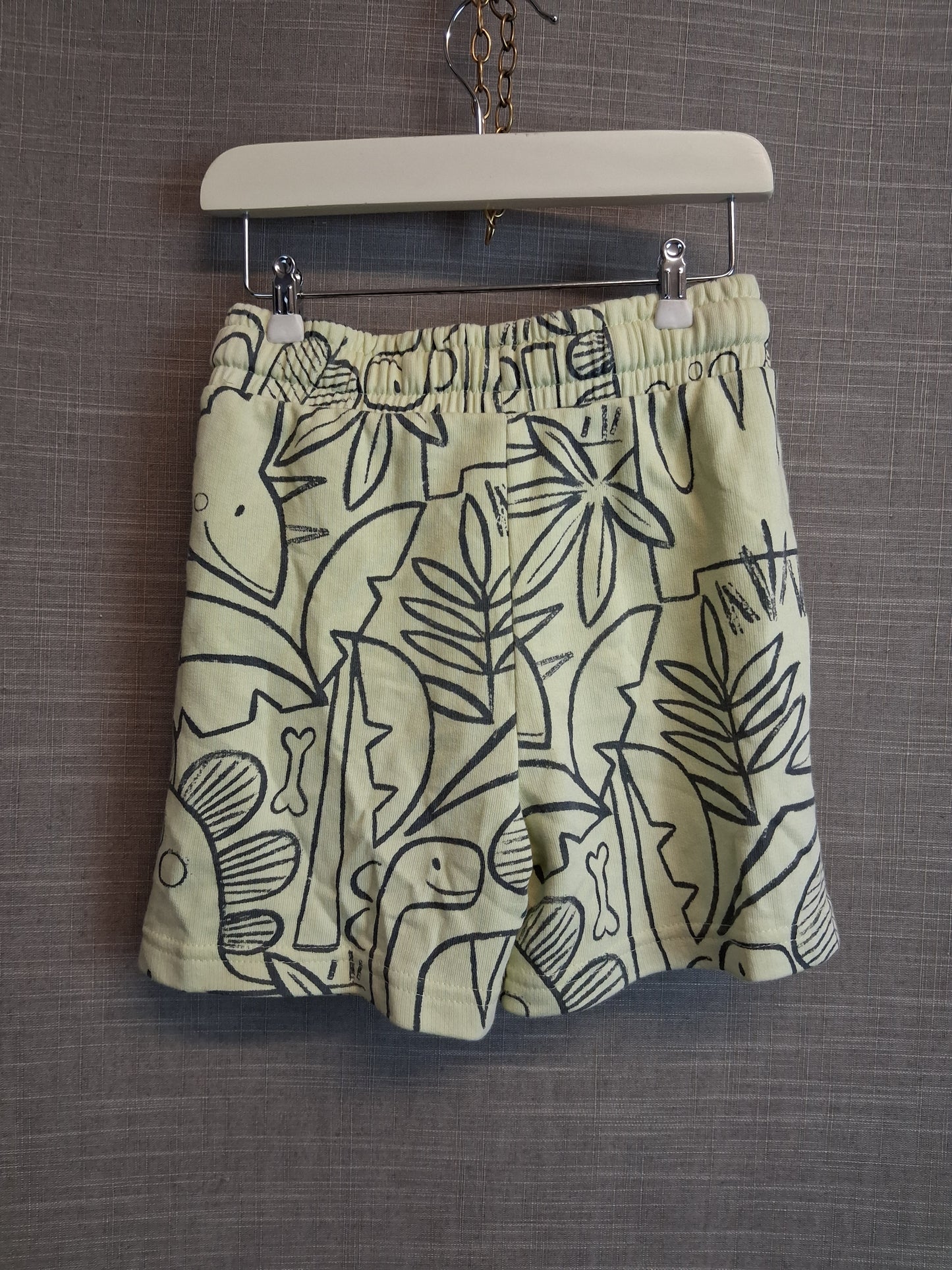 George Boys Yellow Dinosaur Jersey Shorts Age 2-3 Years