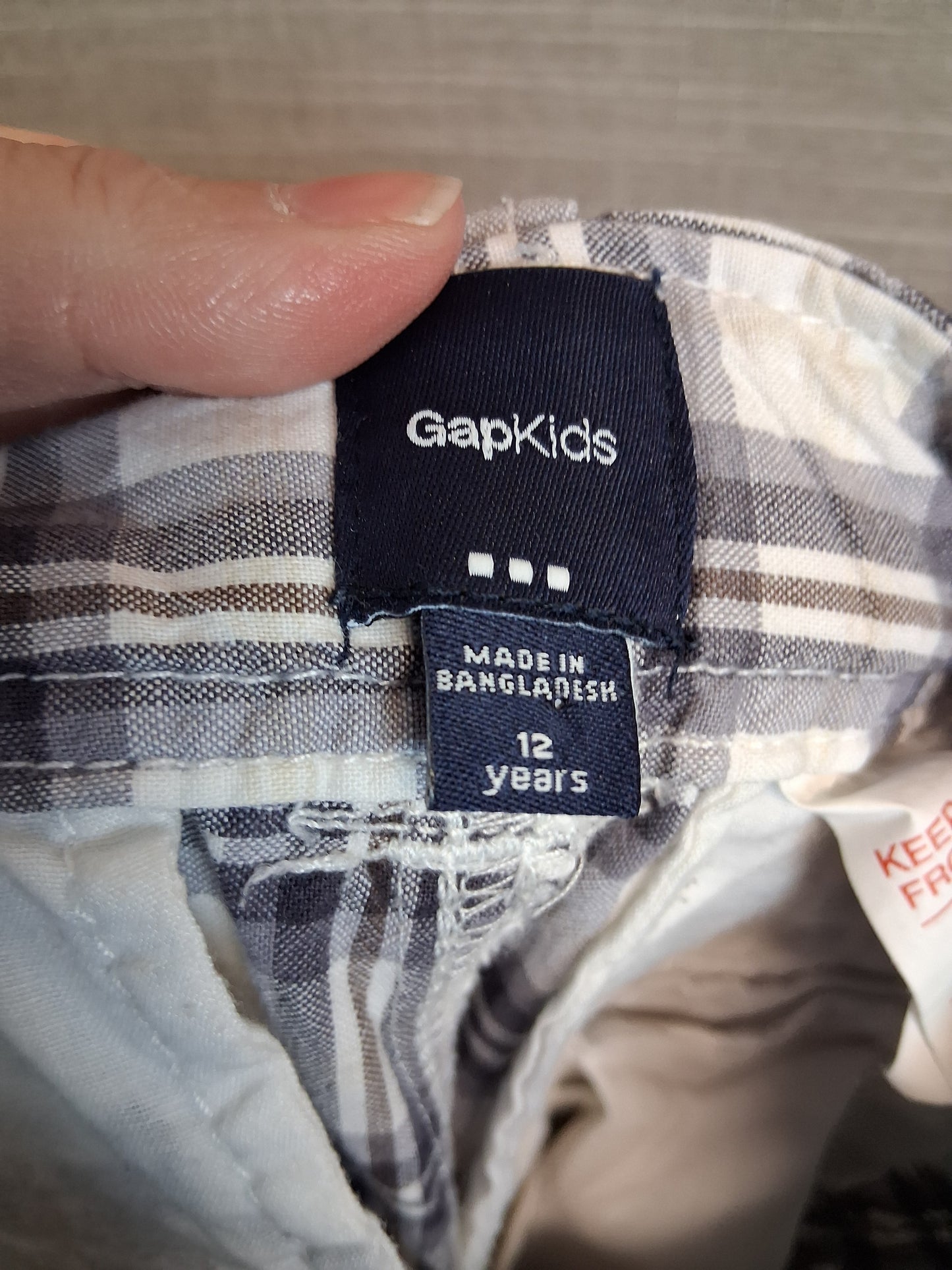 GAP Boys Check Cargo Shorts Multicolour Age 12 Years