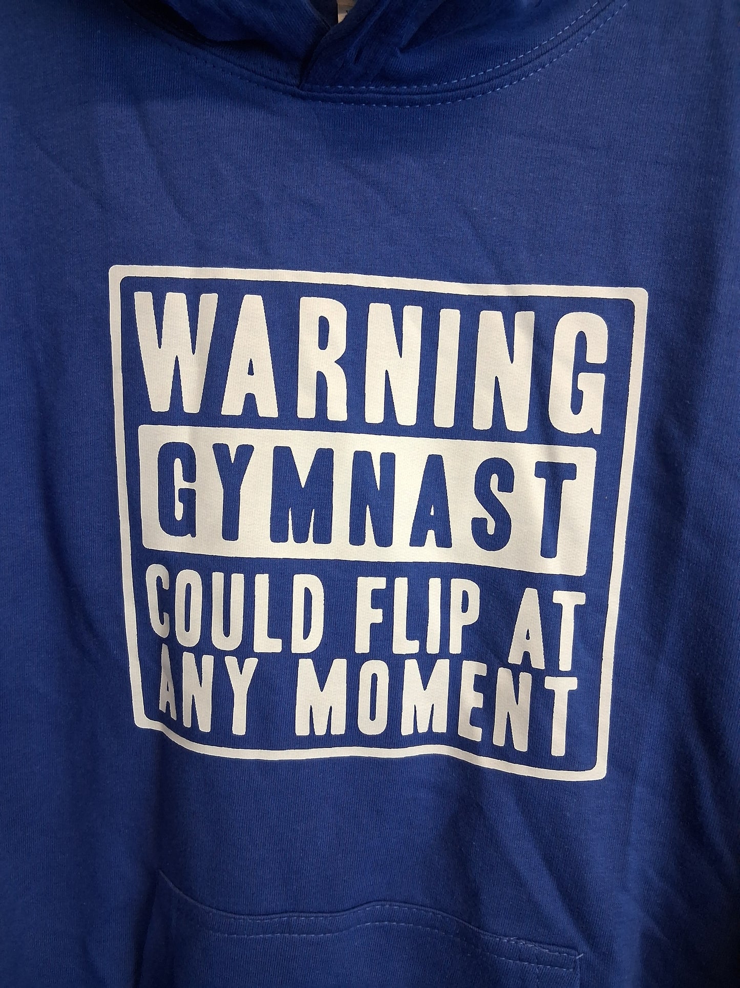 Just Hoods Girls Blue Hoodie Gymnastics Theme Age 12-13 Years NWOT