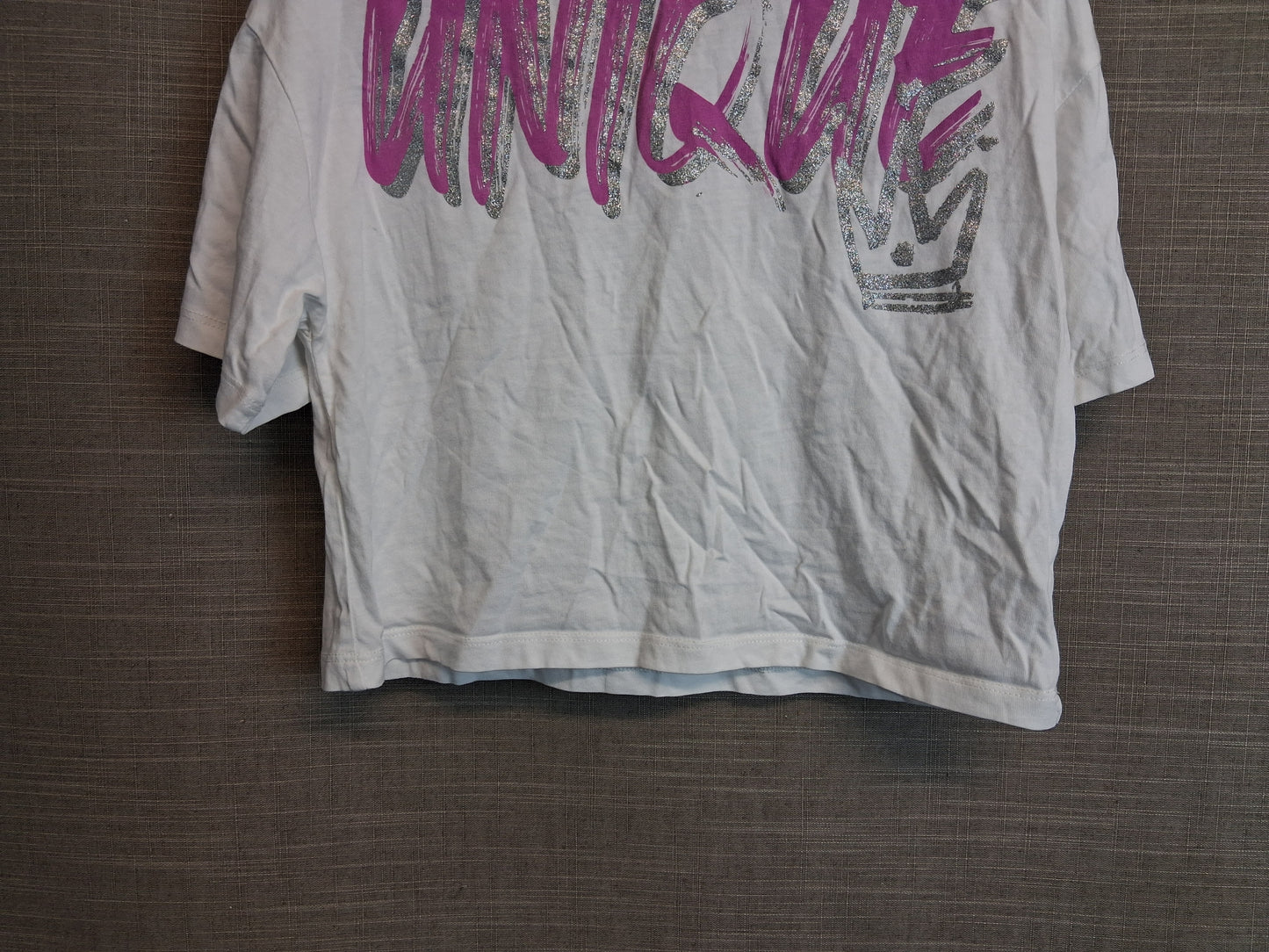 River Island Girls Cropped T-Shirt Short Sleeve Age 9-10 Years