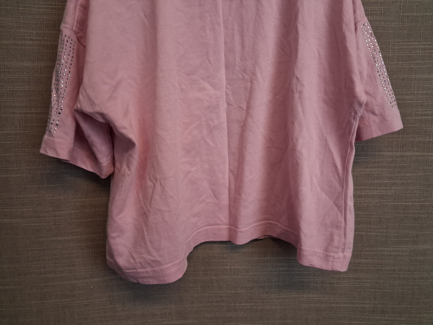Juicy Couture Girls Crop T-Shirt Diamanté Spellout Age 5-6 Years