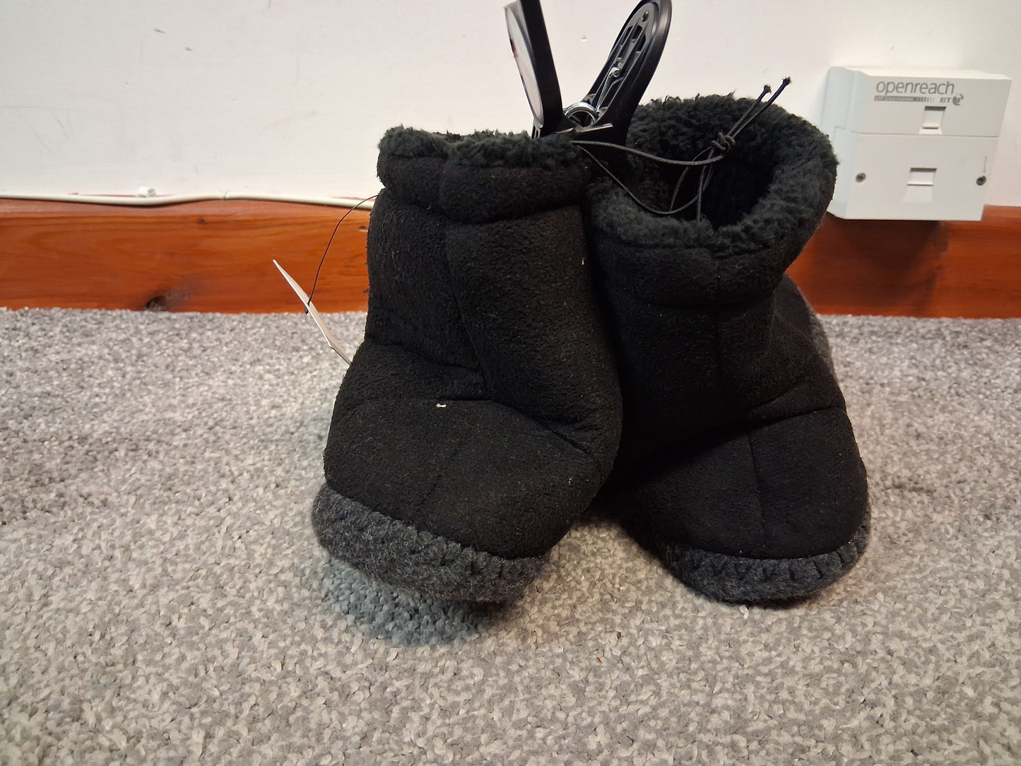 TU Black Girls Slipper Boots Size 12/13 New