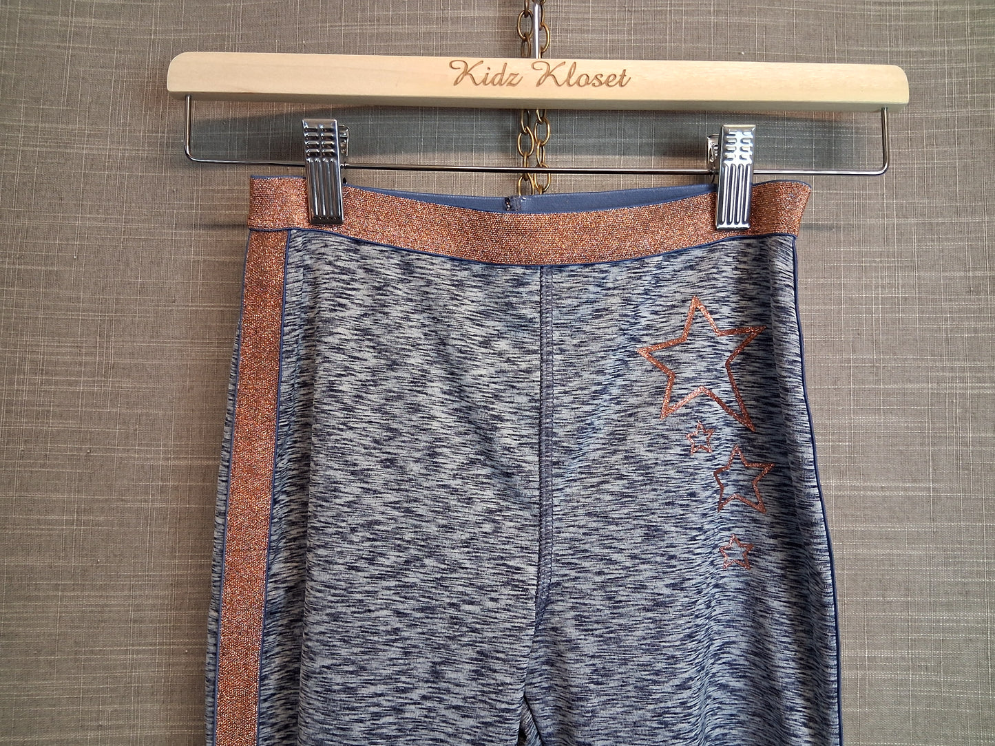 Matalan Girls Blue Leggings Age 10-11 Years Sparkly Trim