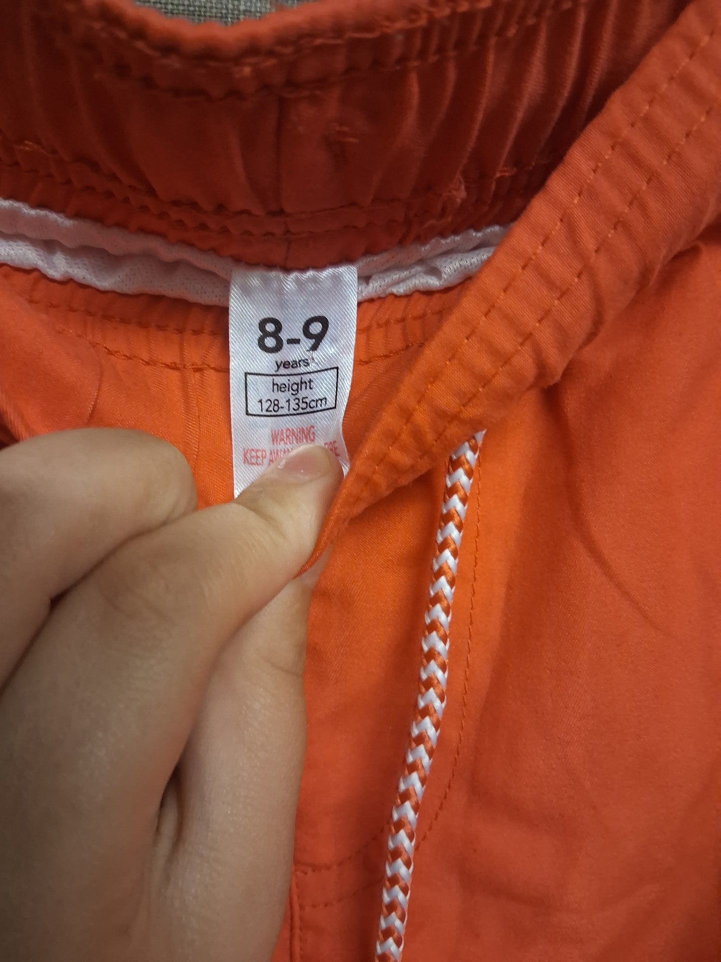 George Boys Red Orange Swim Shorts Age 8-9 Years