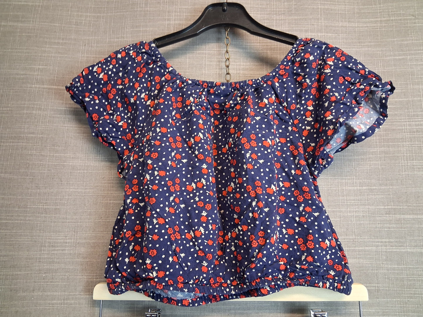 Next Blue Red Floral 2 Piece Outfit Top and Shorts Age 11 Years