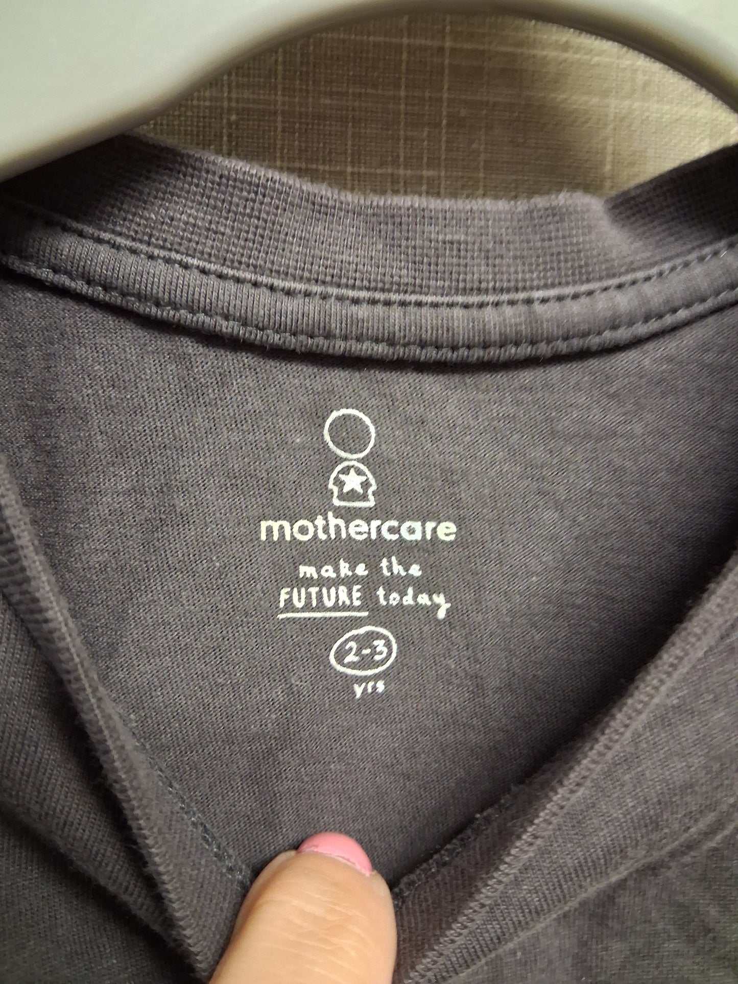 Mothercare Boys Halloween Long Sleeve Grey T-Shirt Age 2-3 Years
