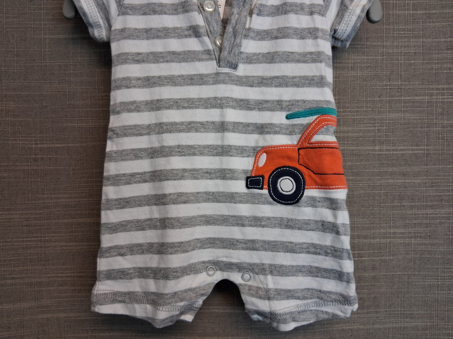 Carter's Boys White Grey Romper Age Newborn