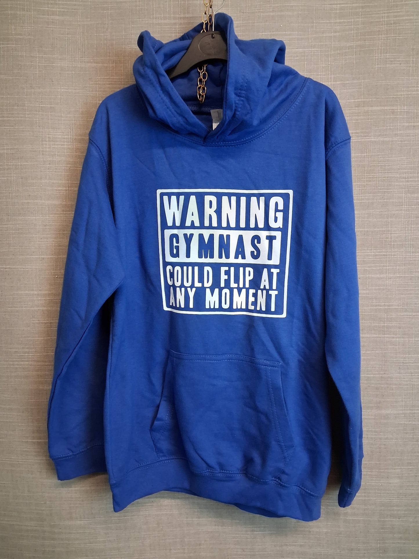 Just Hoods Girls Blue Hoodie Gymnastics Theme Age 12-13 Years NWOT