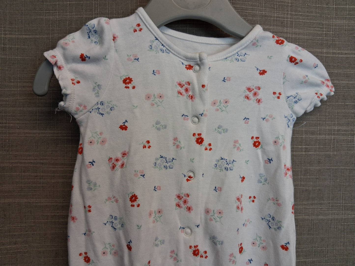 Nutmeg Girls White Floral Summer Romper Age Newborn