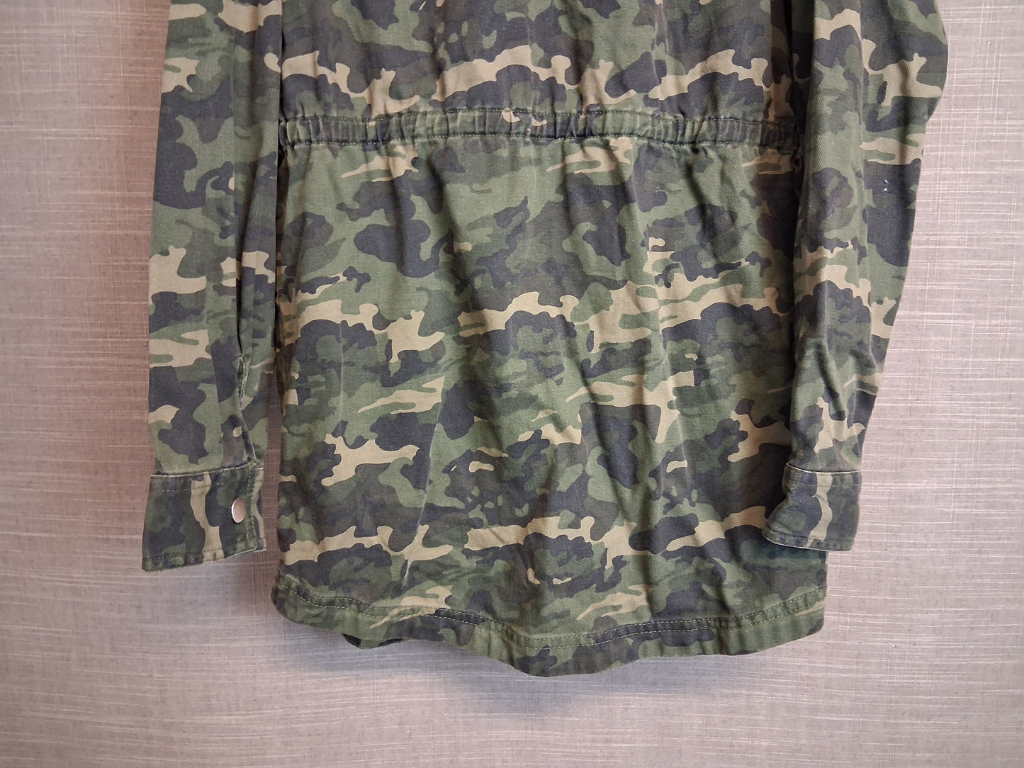 River Island Girls Camouflage Oversize Shirt Green Long Sleeve Age 11-12 Years