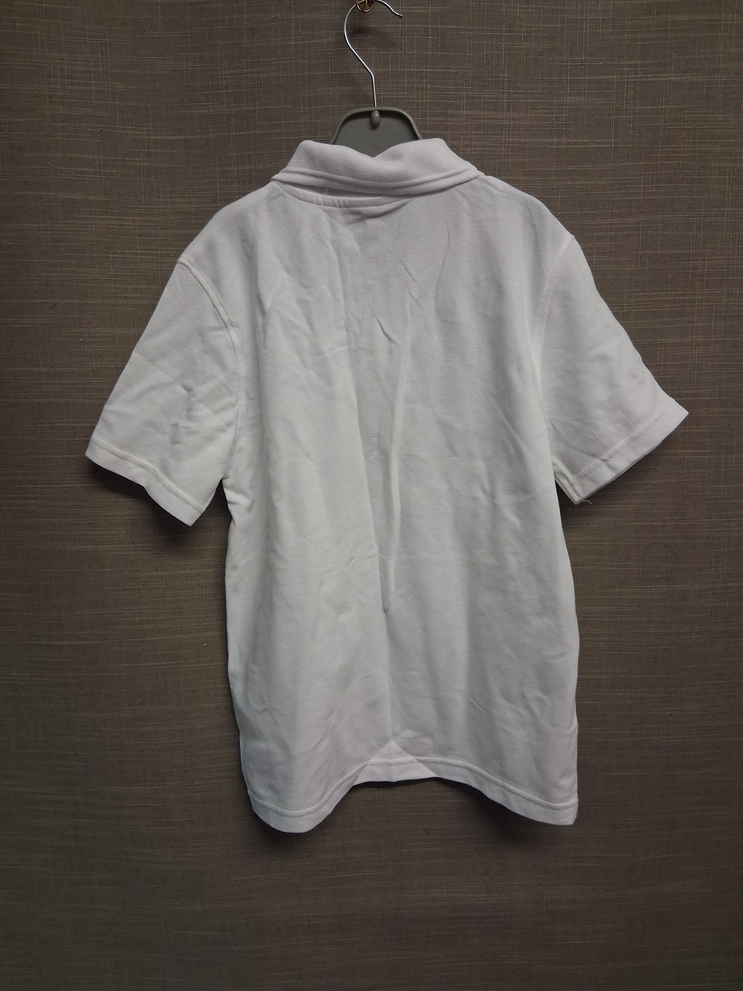 Marks & Spencer White Polo T-Shirt School Uniform Age 8-9 Years 100% Cotton