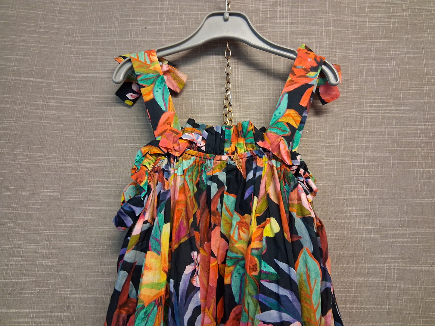 Next Girls Multicolour Floral Sleeveless A Line Dress Age 6 Years