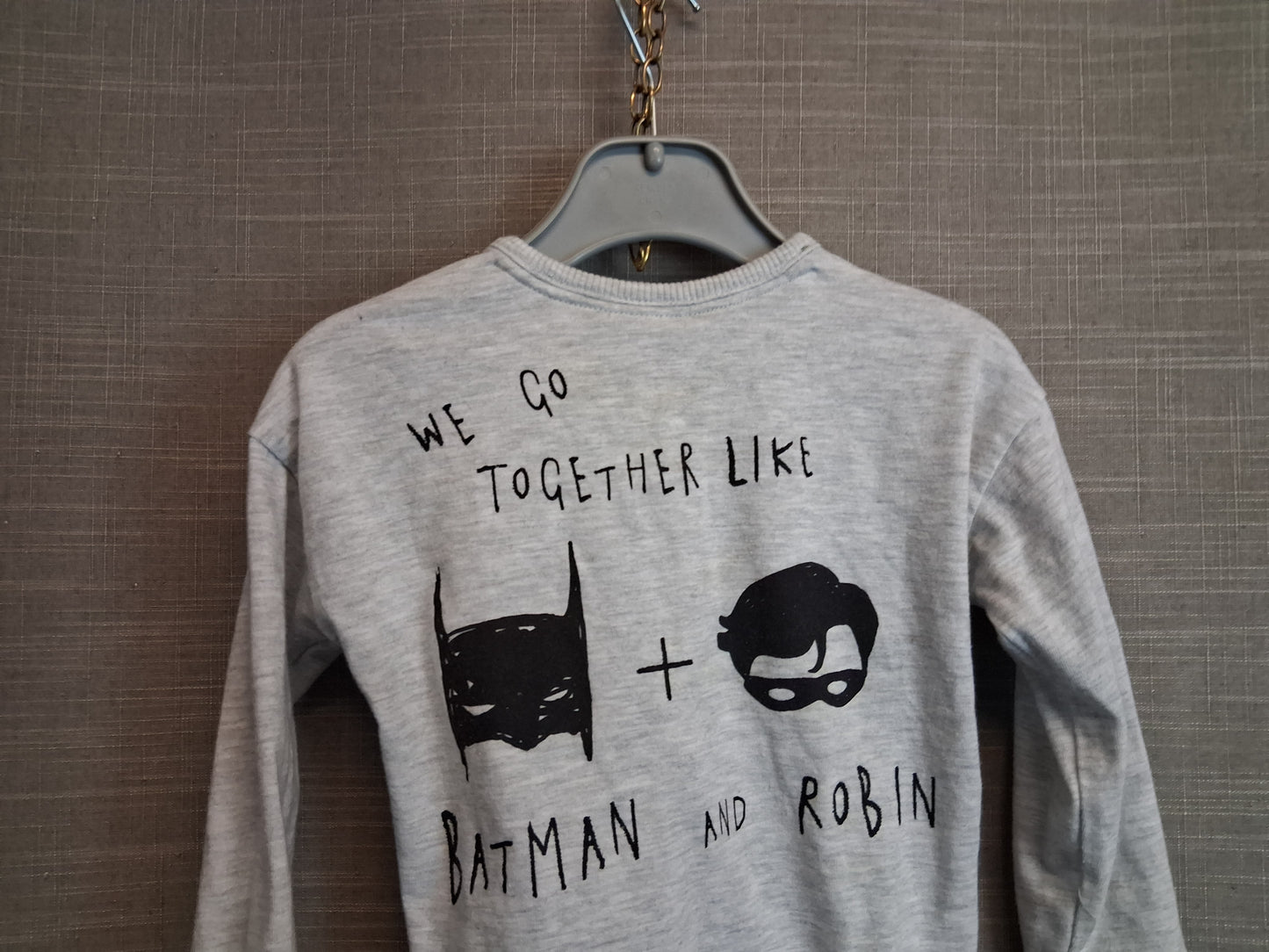 George Batman Theme Long Sleeve T-Shirt Grey Age 12-18 Months