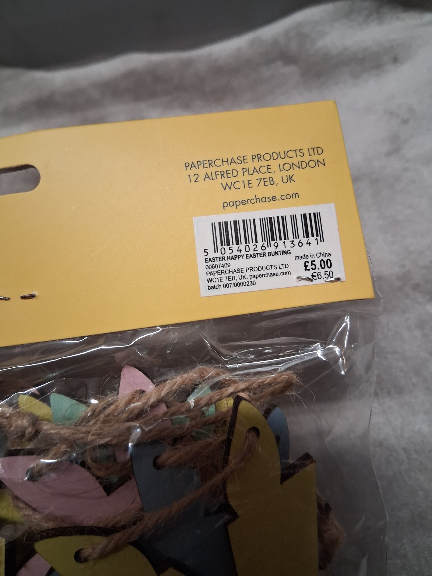 Paperchase Wooden Easter Bunting Banner New