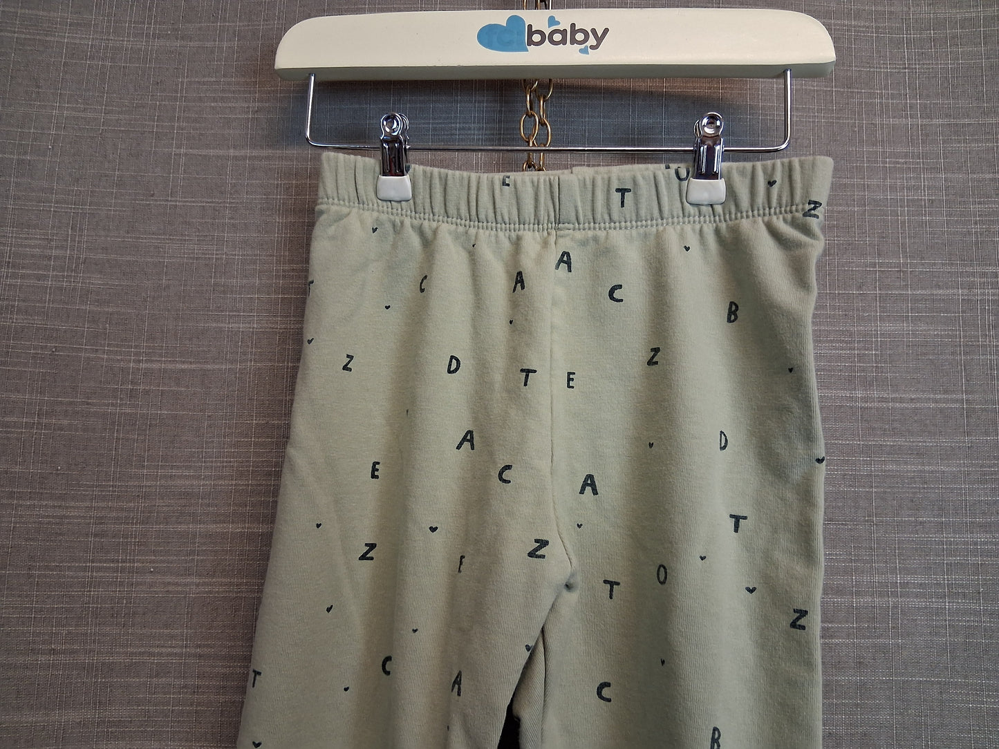 Zara Boys Green Alphabet Print Joggers Age 4-5 Years