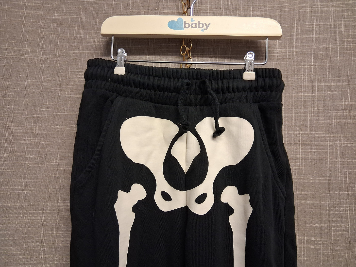 F&F Halloween Black Skeleton Jersey Joggers Age 6-7 Years
