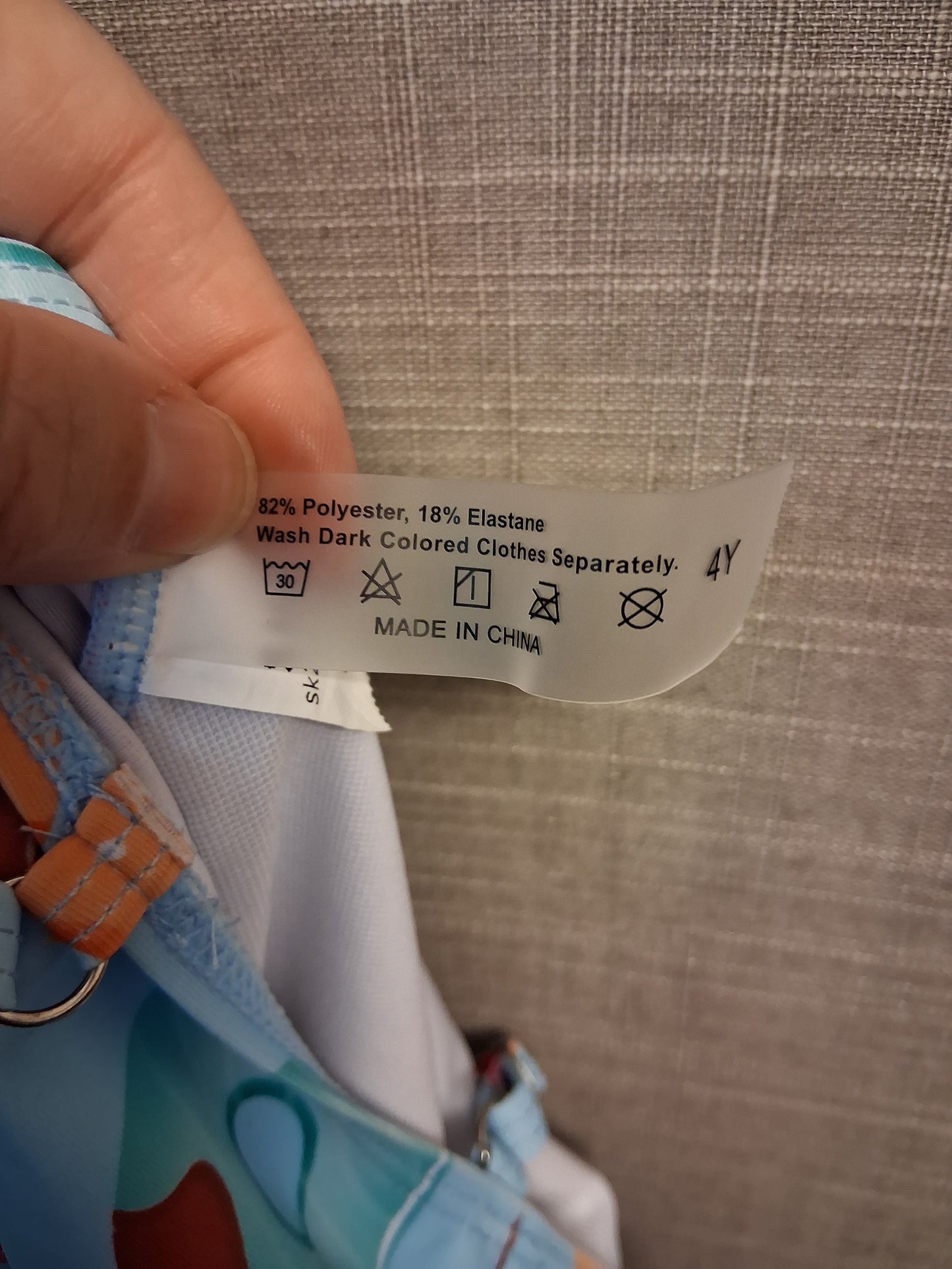 Shein Girls Donuts Swimsuit One Piece Blue Age 4 Years