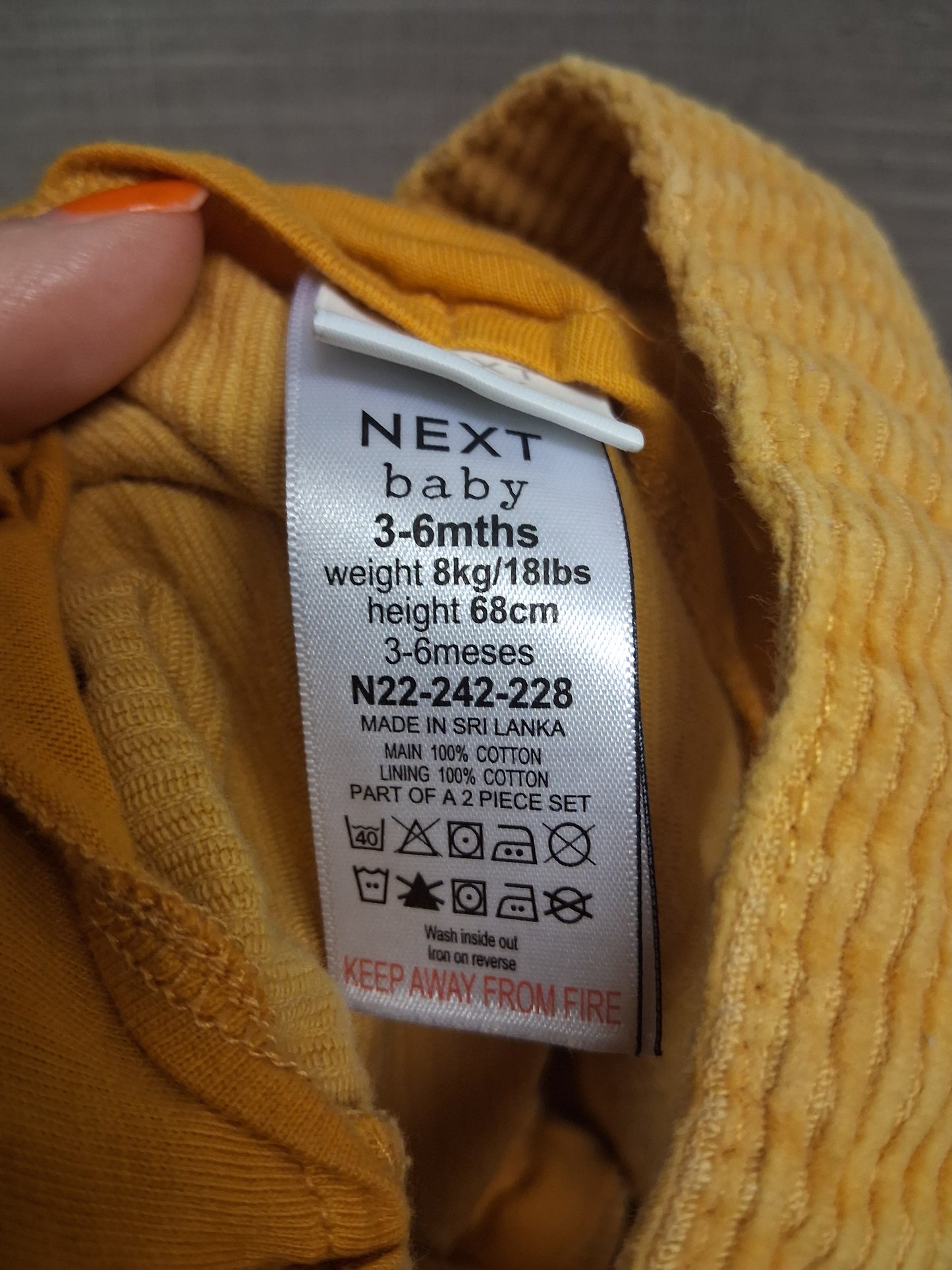 Next Boys Mustard Yellow Corduroy 3D Vehicles Graphic Dungarees Age 3-6 Months