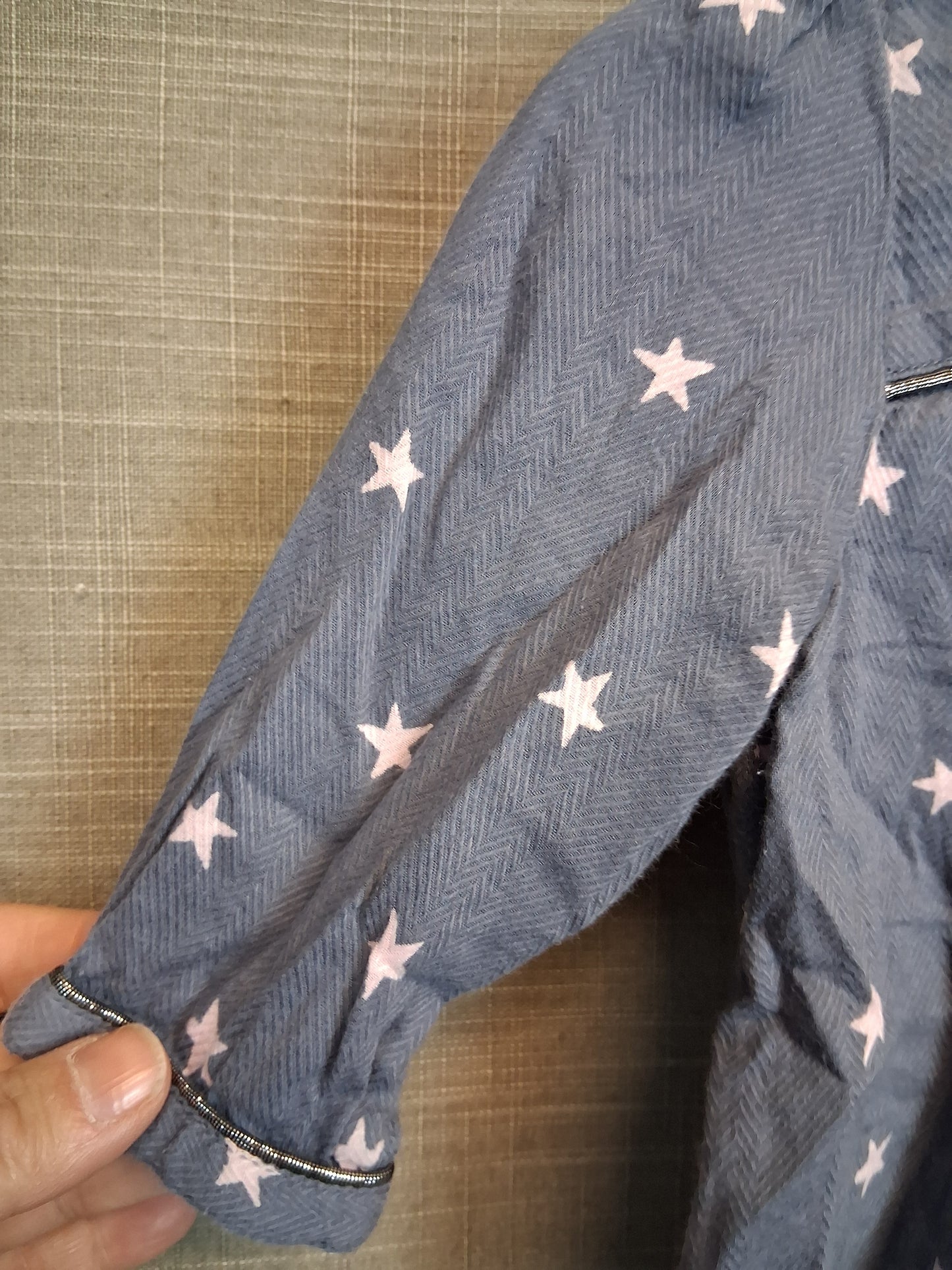 Next Girls Blue Star Print Blouse Age 3-6 Months