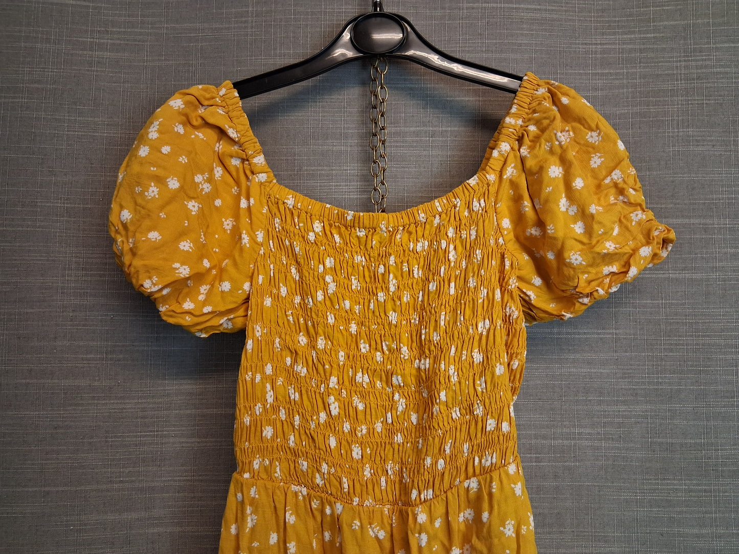 Matalan Yellow Floral Off the Shoulder Playsuit 10 Years