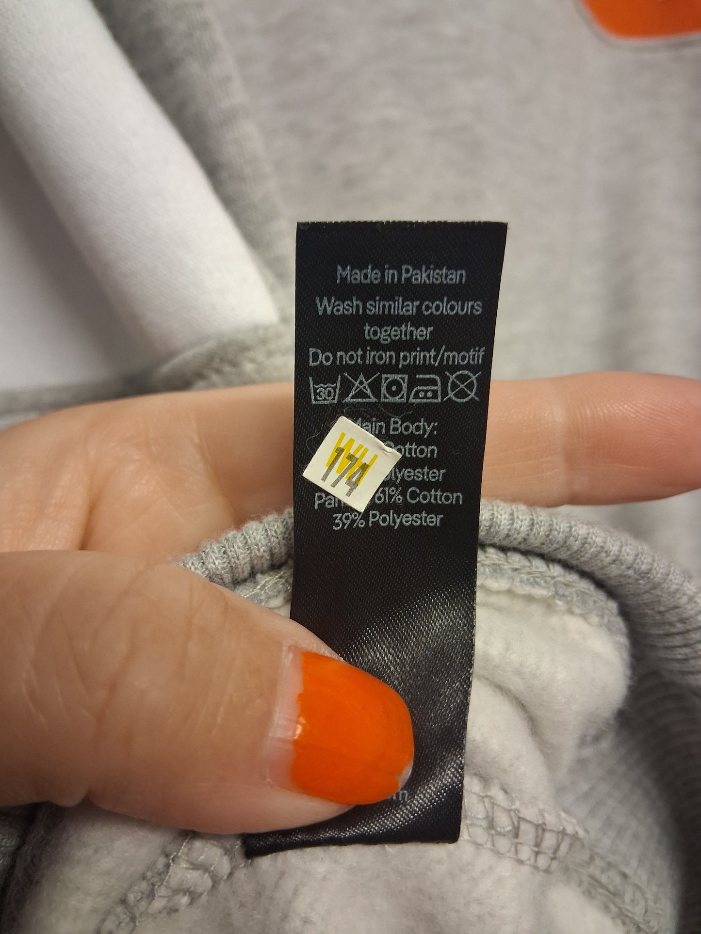 George Boys White Grey Graphic on the back Sweater Jumper Age 12-13 Years