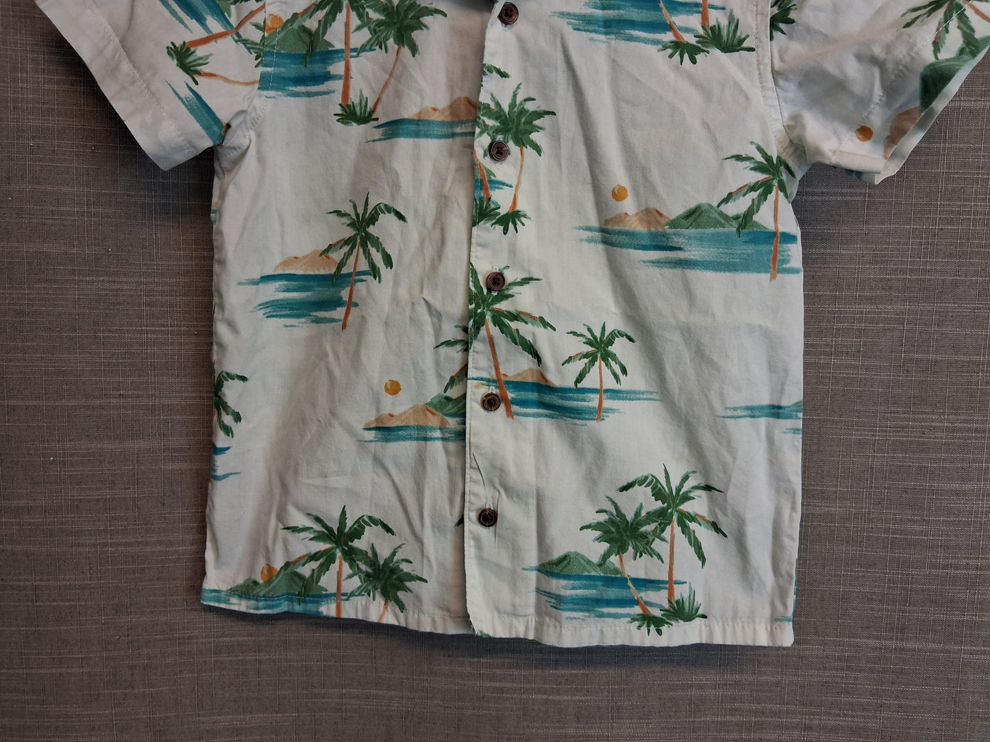 Matalan Hawaiian Style Shirt Short Sleeve Age 3-4 Years Pale Green