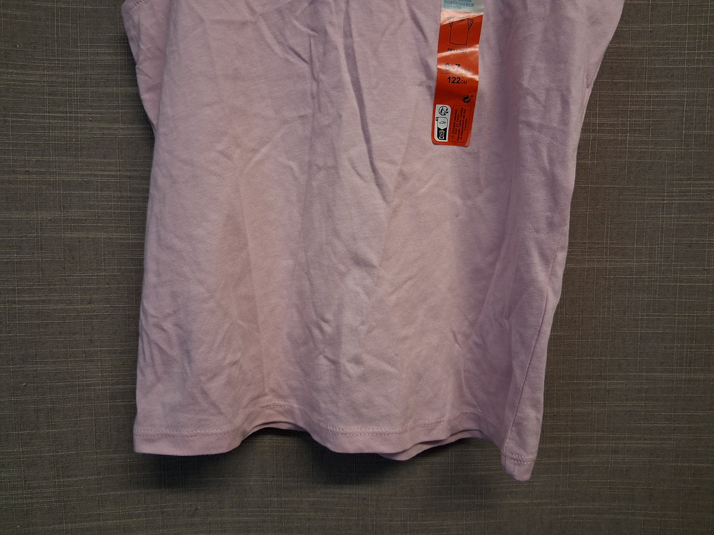Primark Pink Ruffle Sleeveless T-Shirt Age 6-7 Years New