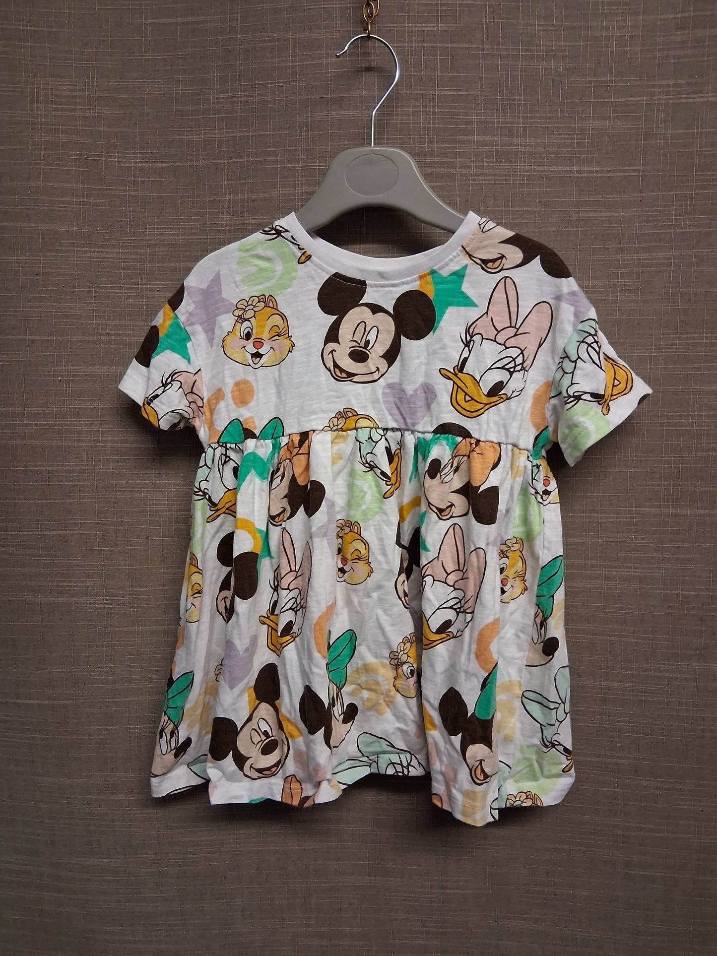 Next Disney White Short Sleeve Jersey T-Shirt Dress Age 12-18 Months