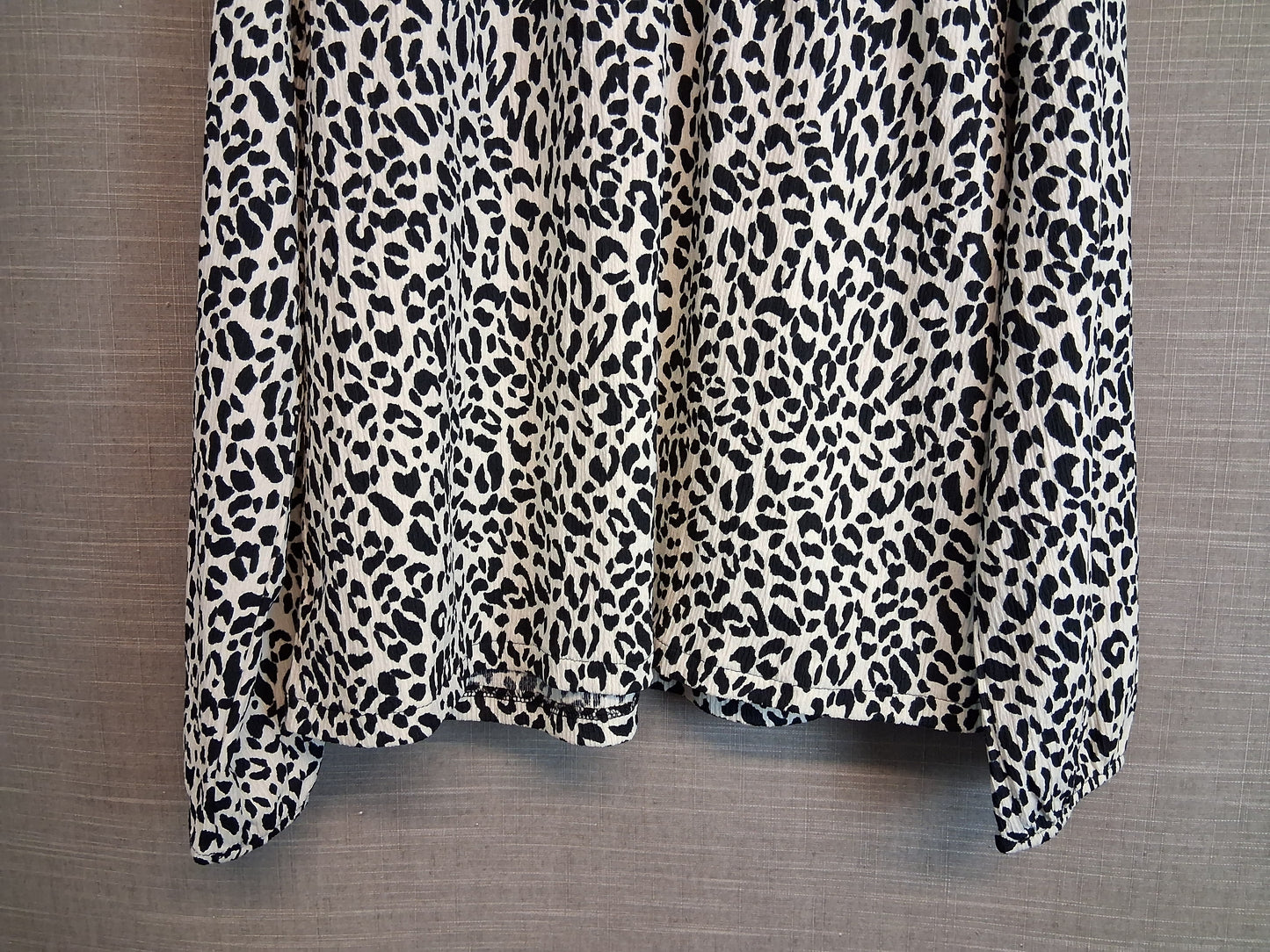 Next Girls Black White Animal Print Long Sleeve Top Age 12 Years