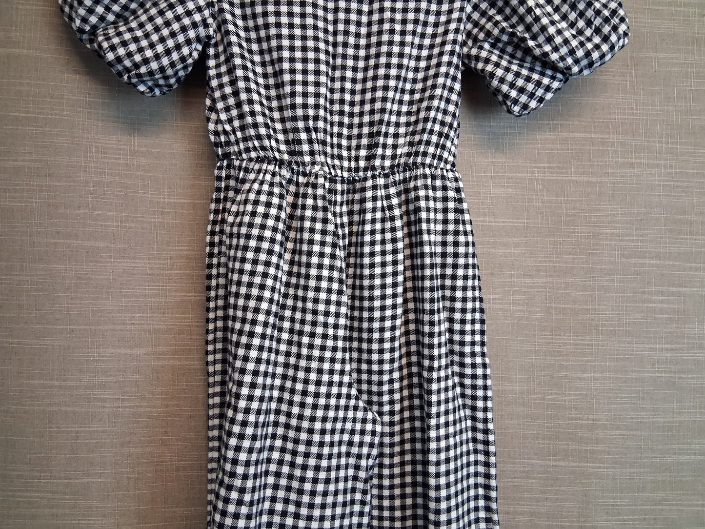 Nutmeg Girls Black White Check Jumpsuit Ankle length Age 7-8 Years