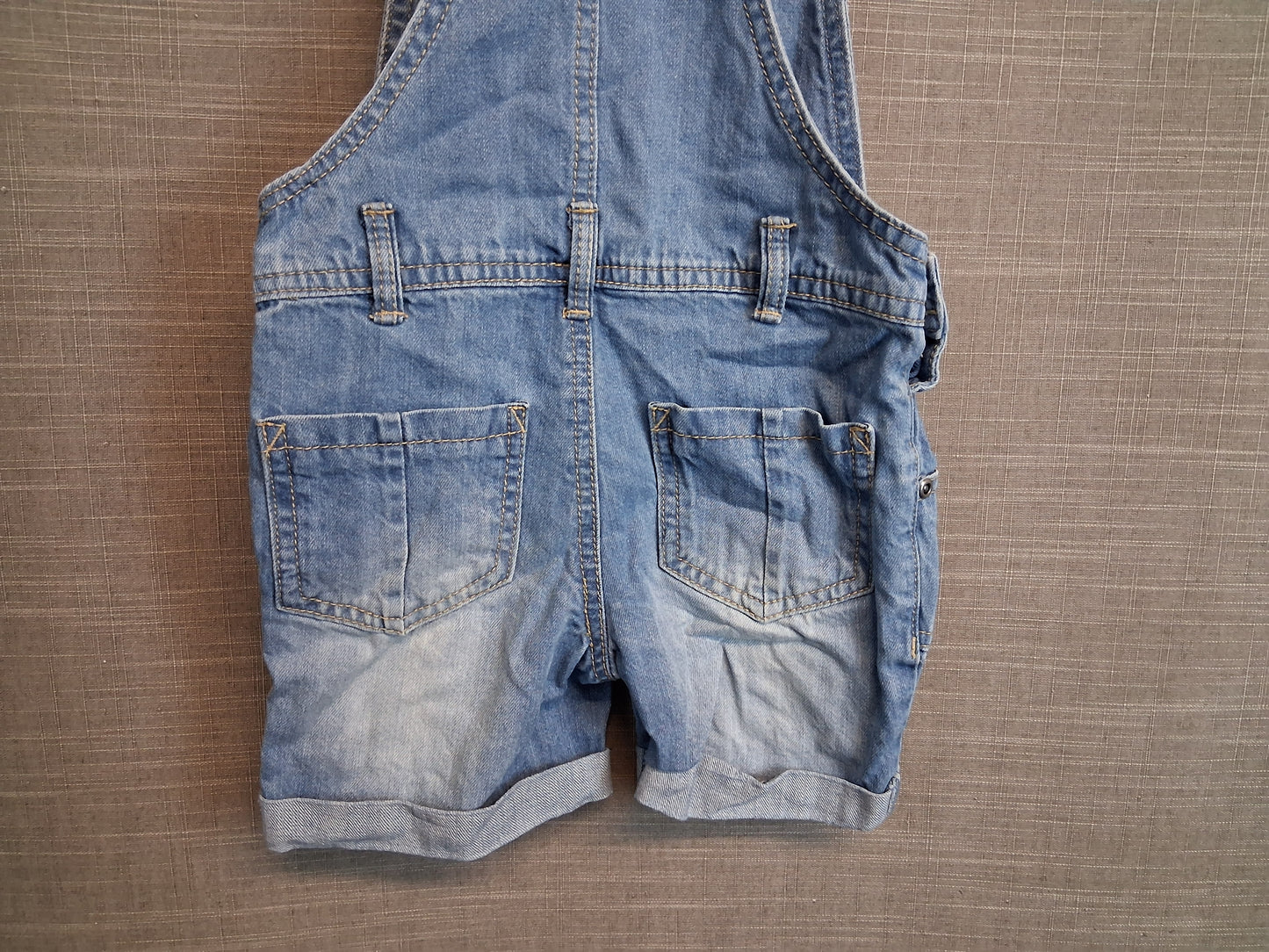 Nutmeg Denim One Piece Dungarees Shorts Blue Age 3-4 Years