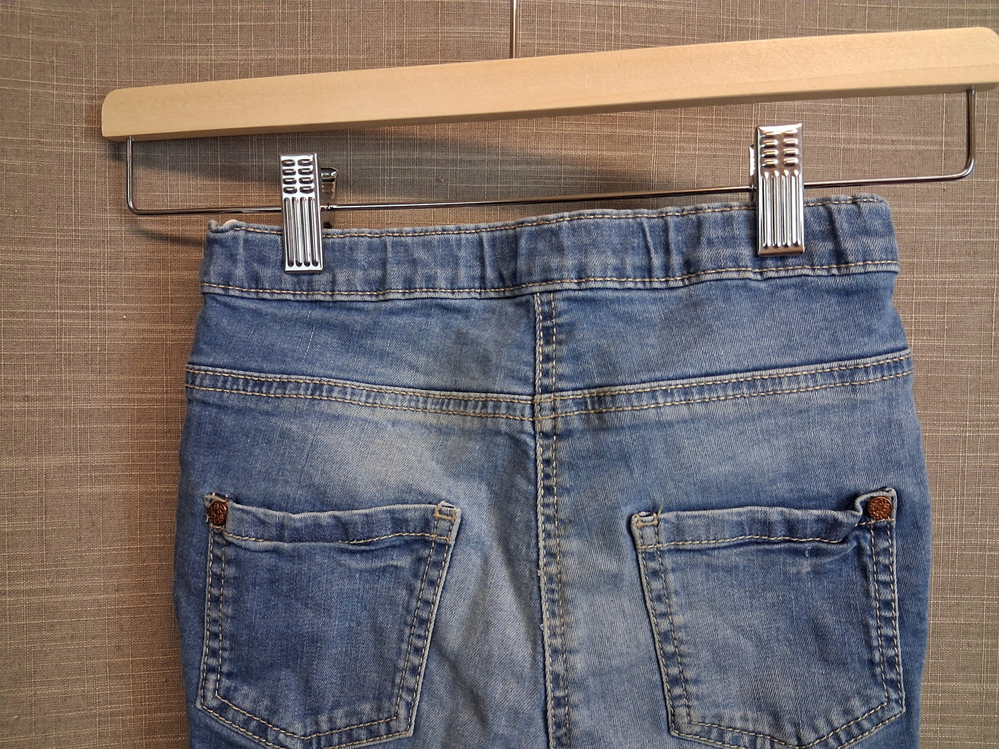 Nutmeg Girls Blue Denim High Waist Shorts Age 8-9 Years
