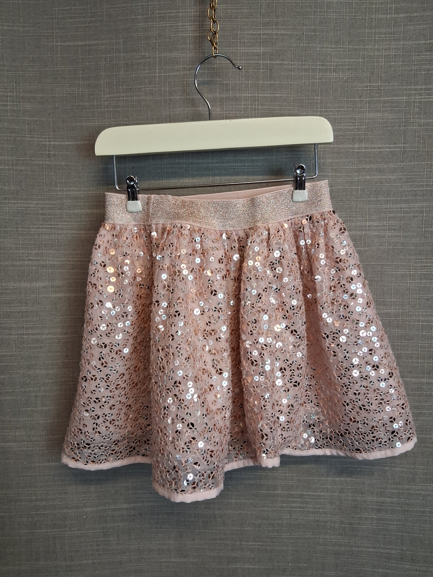 George Girls Sequin Skirt Rose Gold Age 3-4 Years