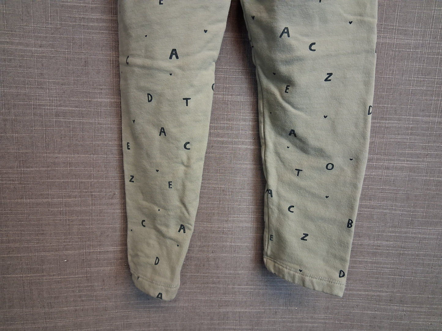 Zara Boys Green Alphabet Print Joggers Age 4-5 Years