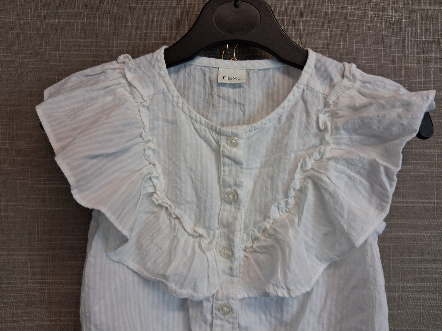 Next Girls White Sleeveless Blouse Tie Front Age 3 Years