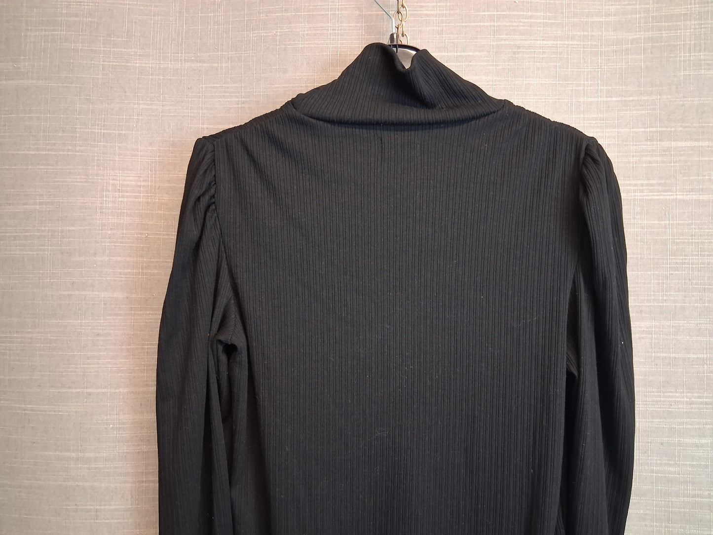 F&F Girls Black High Neck Long Sleeve T-Shirt Age 13-14 Years