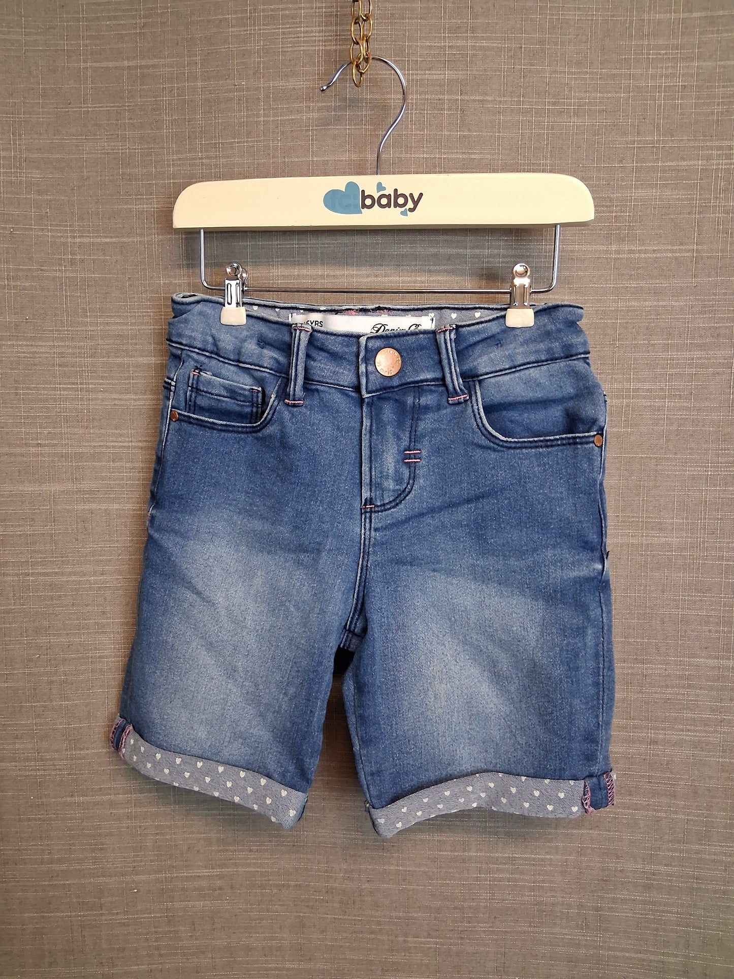 Primark Girls Blue Denim Shorts Age 4-5 Years