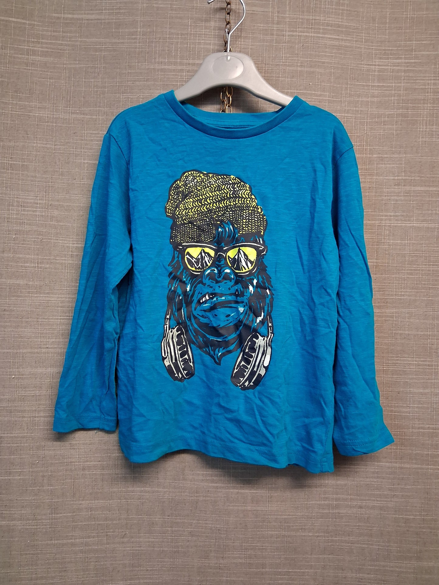 TU Boys Blue Long Sleeve Gorilla Print T-Shirt Age 6 Years