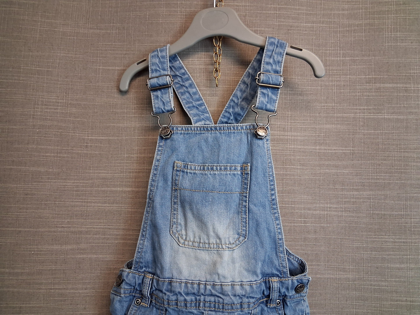 Nutmeg Denim One Piece Dungarees Shorts Blue Age 3-4 Years