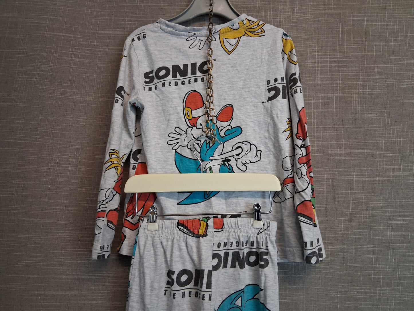 TU Boys Sonic The Hedgehog Pyjamas PJs Set Age 4-5 Years