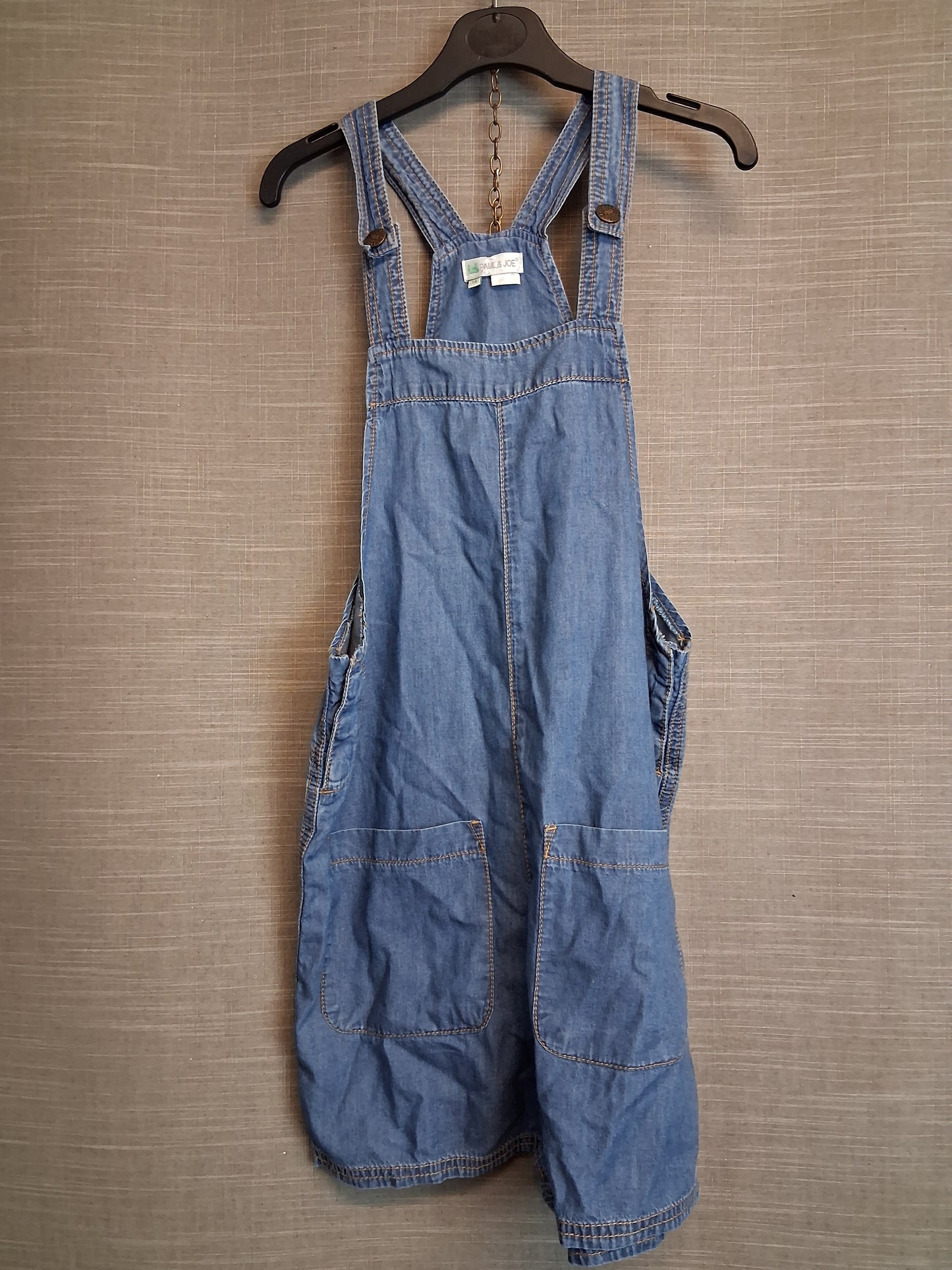 Little Paul & Joe Denim Dungaree Shorts Age 14 Years Small Fit