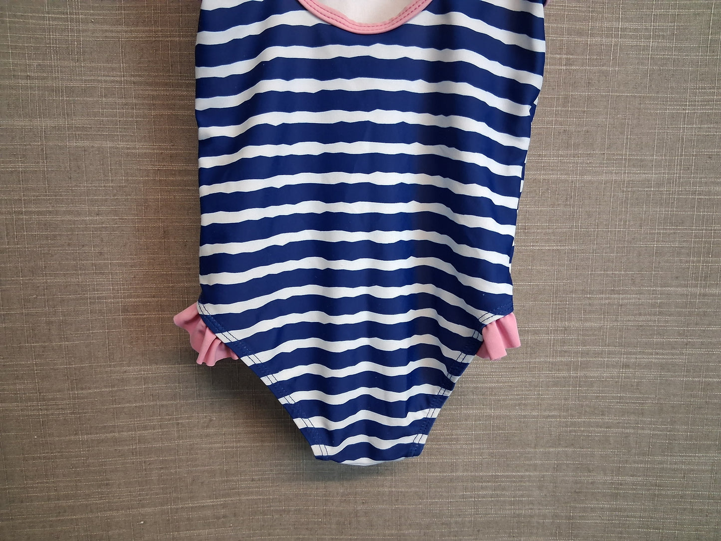 Paw Patrol George Skye Swimsuit One Piece Blue White Striped Age 3-4 years