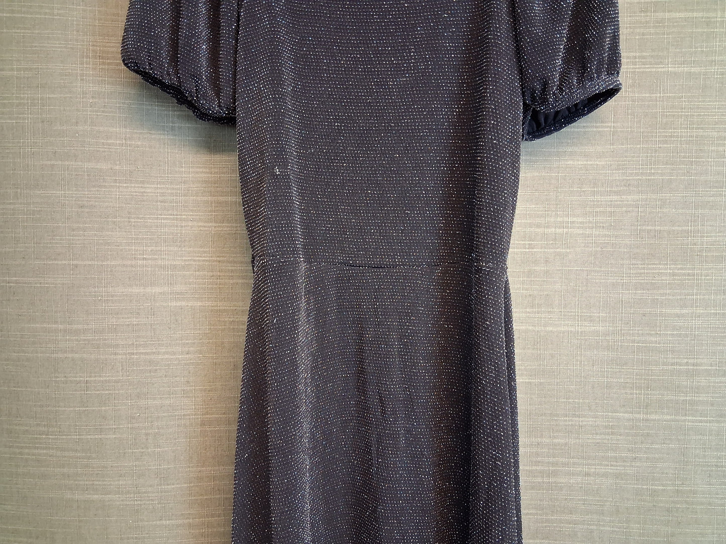 New Look Girls Black Silver Sparkly Dress Age 12-13 Years