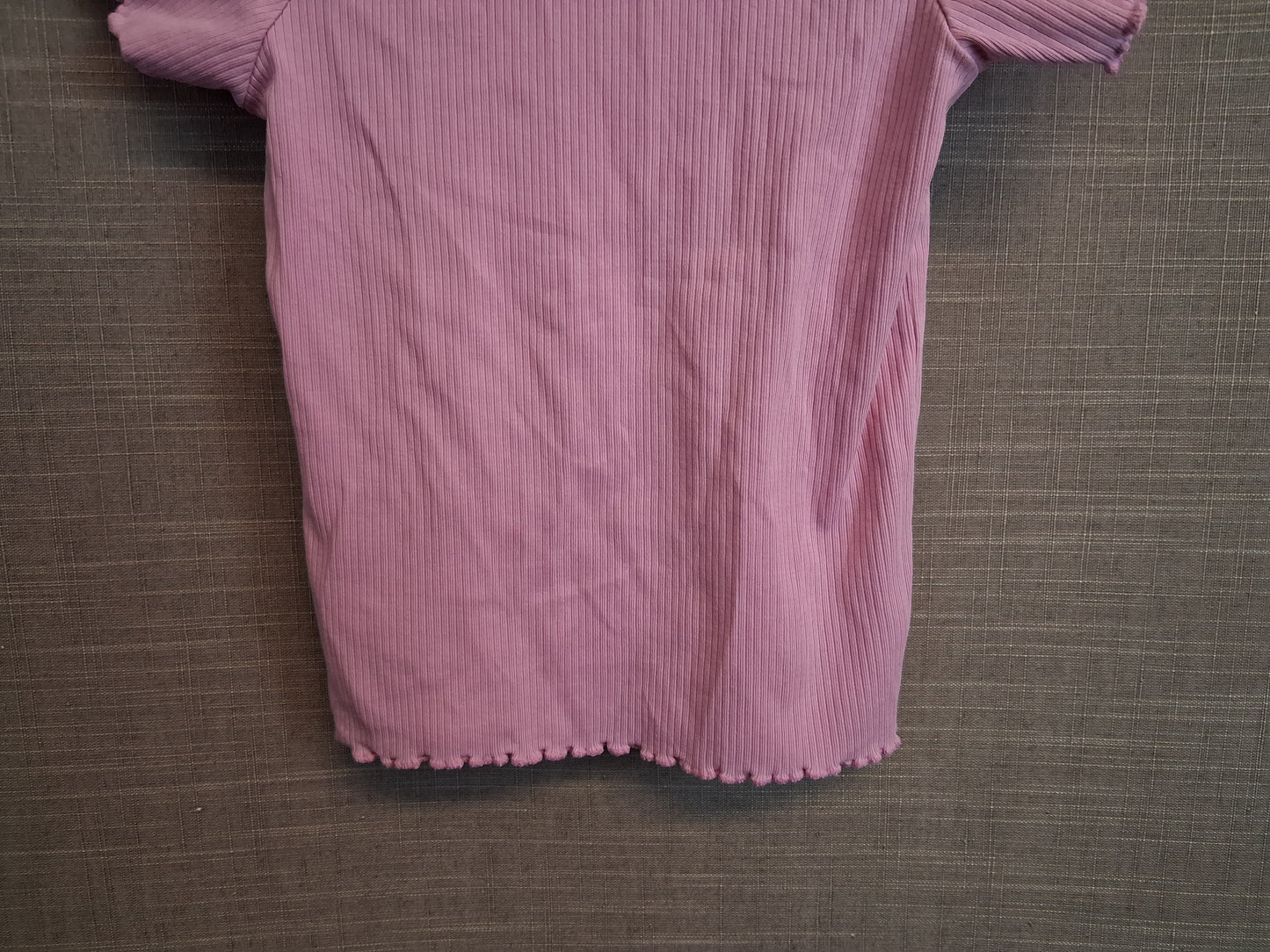 George Girls Pink Ribbed Short Sleeve T-Shirt Age 18-24 Months