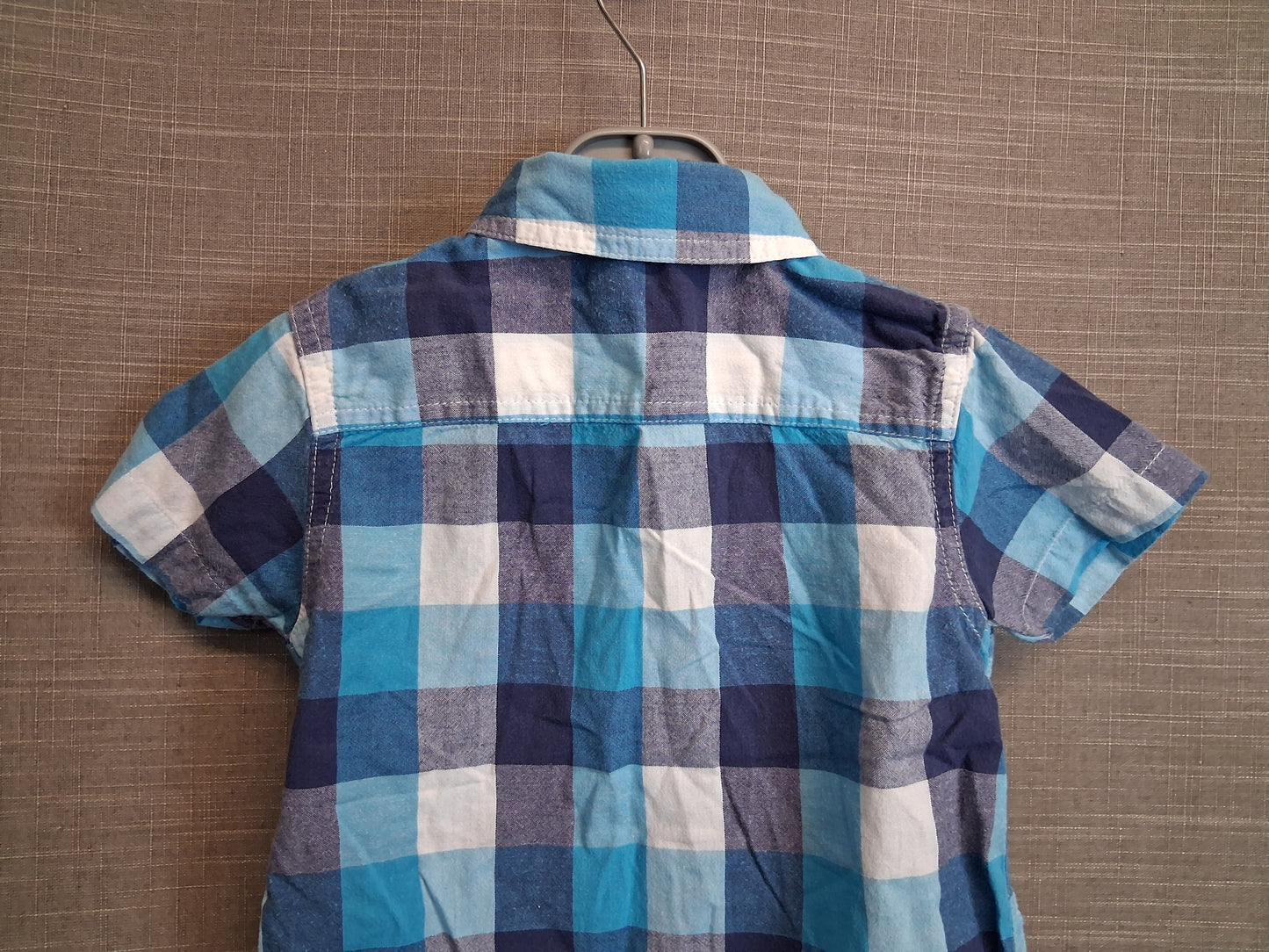 F&F Boys Check Short Sleeve Shirt Age 18-24 Months