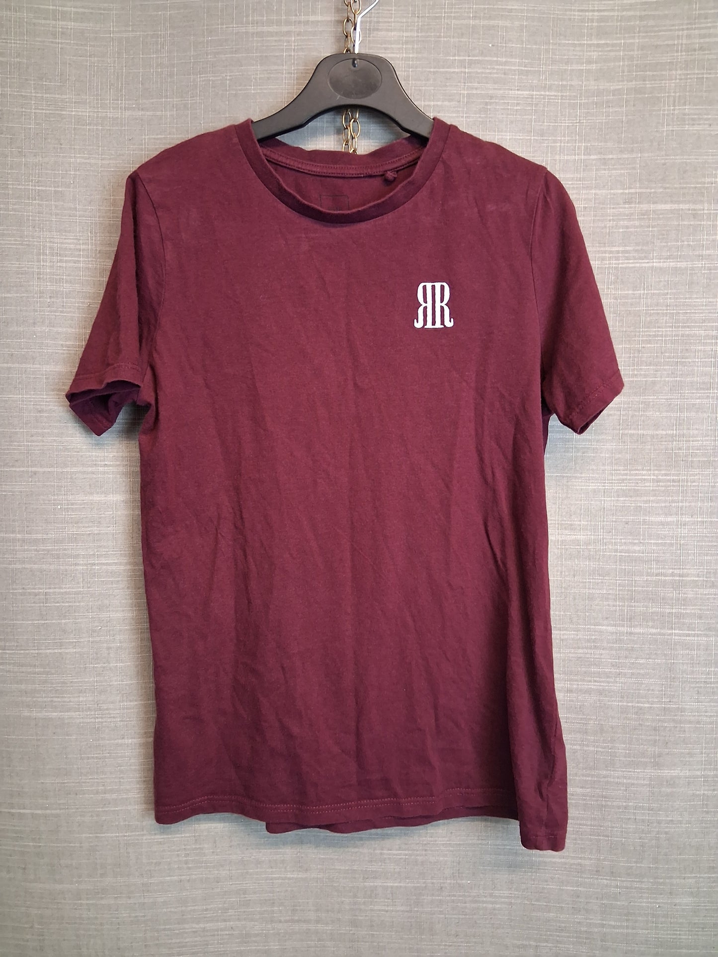 River Island Boys T-Shirt Short Sleeve Burgundy Age 9-10 Years