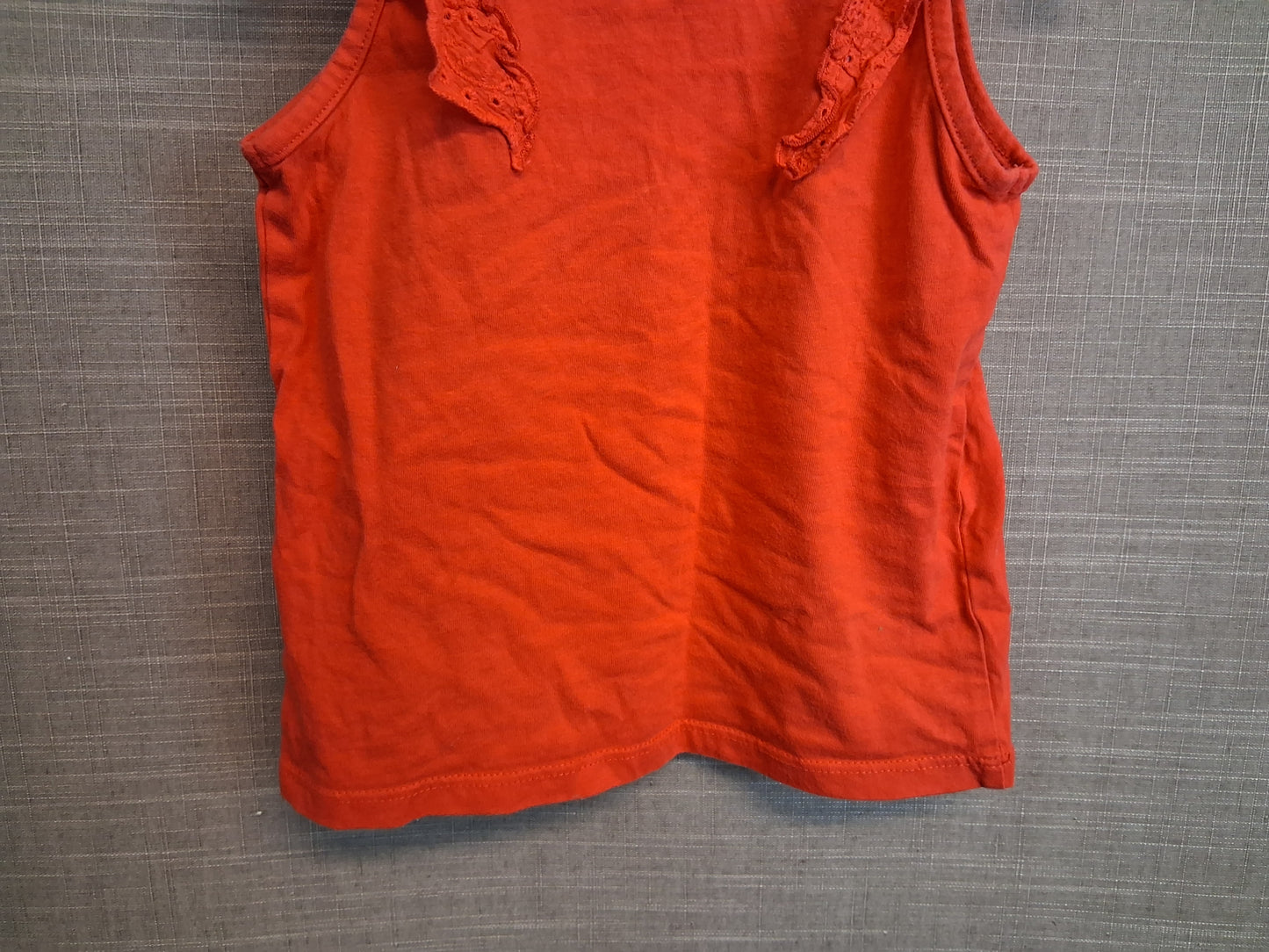 Nutmeg Girls Red Sleeveless Jersey T-Shirt Age 3-4 Years