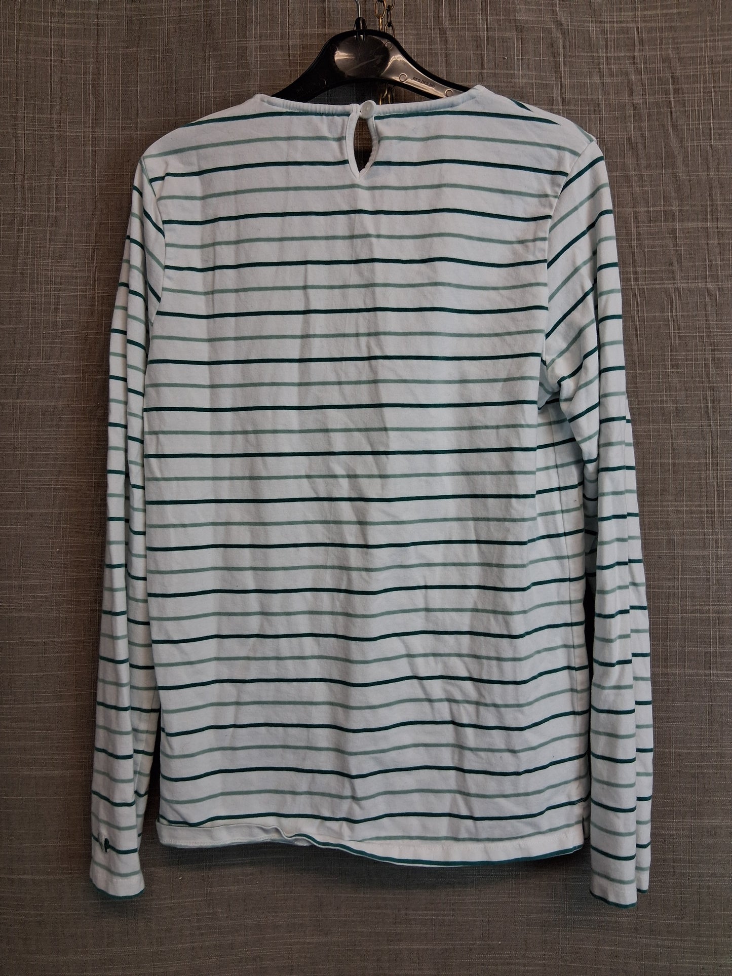 FatFace Girls Long Sleeve Jersey T-Shirt Age 12-13 Years Green Stripe