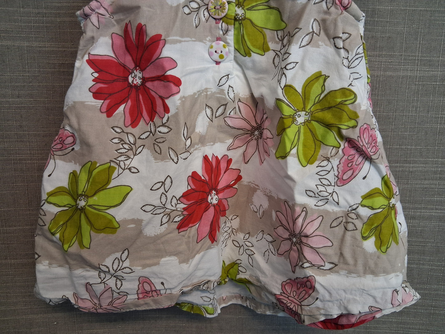 Next Girls Floral Multicolour Party Dress Sleeveless Button Back Age 0-3 Months
