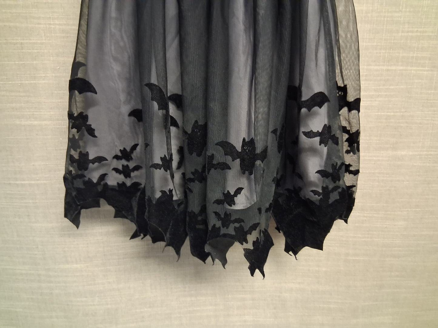 H&M Girls Halloween Bat Black Mesh Layered Skirt Age 9-10 Years